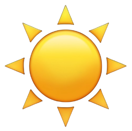 emoji de um sol radiante